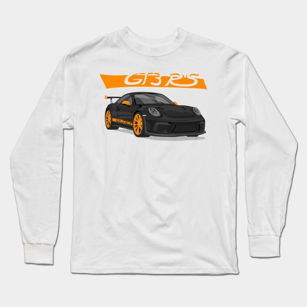 car gt3 rs 911 black orange edition Long Sleeve T-Shirt by creative.z